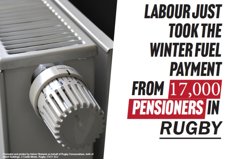 Labour just took the Winter Fuel Payment from 17,000 Rugby Pensioners